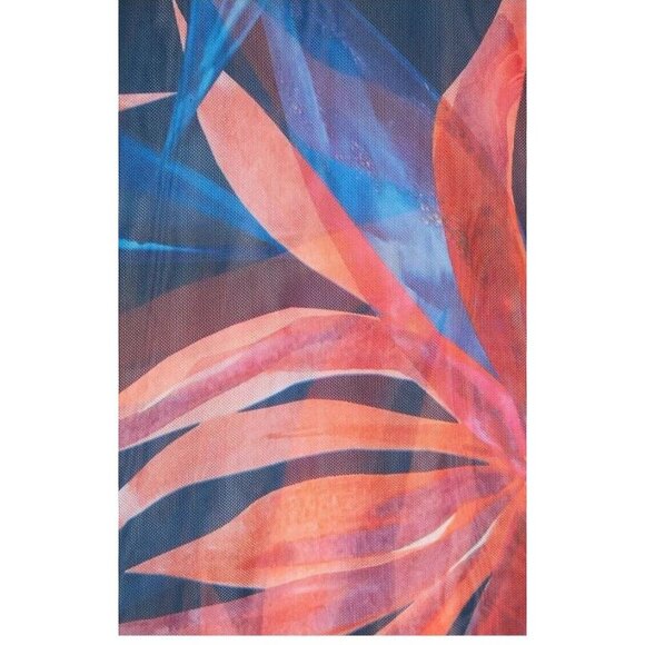 NWT Louisa Ballou Heatwave Mesh 90's Y2K Blue Orange Mini Dress Size Small - Picture 11 of 11